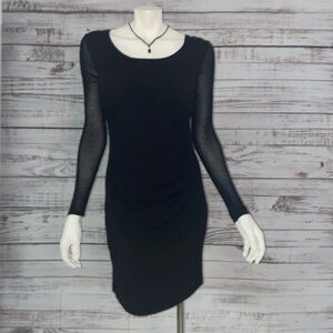 Express black contour long sleeve mini cocktail dress size small